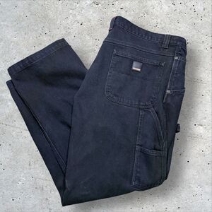 Craftsman Black Carpenter Work Pants Mens 40x30 Utility Pockets Hammer Loop